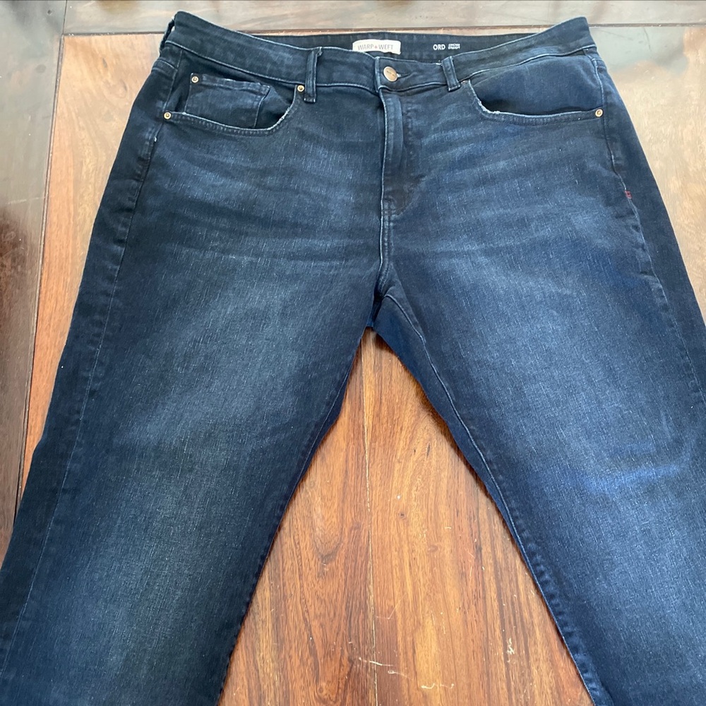 Warp + Weft Men's ORD Chicago Straight Jeans in Dark Blue Wash 38x30
